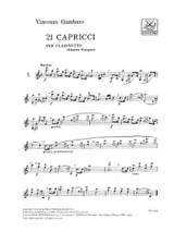 21 Capricci - Vincenzo Gambaro - Partition - Clarinette